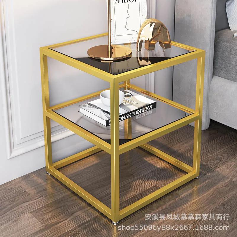 Nordic Solid Wood Bedroom Living Room Square Bedside Cabinet Minimalist Dormitory Locker Apartment Side Table Hotel Nightstands