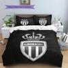 AS Monaco Football Club  Pattern Bedding Quilt Set  Home Decoration  Gift (1 * duvet cover + 2 * pillowcase  without core)