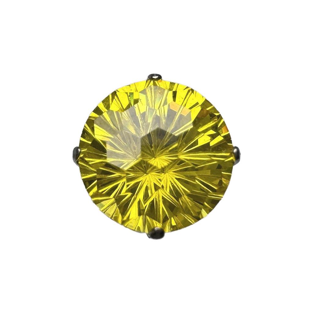 F136 Titanium Alloy Navel Ring with G23 Four-Prong 5A Blazing Fireworks Diamond