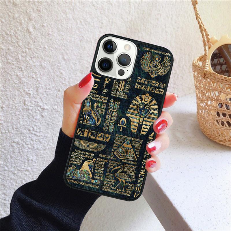 

Ancient Egyptian Hieroglyphic Phone Case for iPhone 17 Air 16 15 14 12 13 PLUS 11 PRO MAX Back Cover Fundas iPhone 14pro max