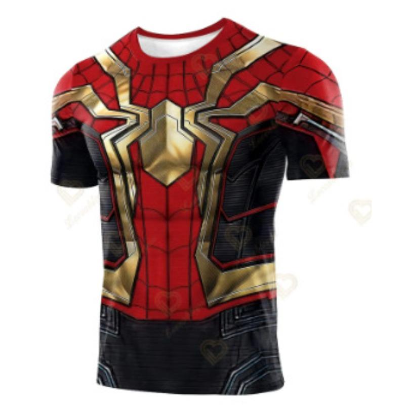 Verano 3D Digital Spider Man El Héroe Regresa Cosplay Periférico Impreso Camiseta de Moda Infantil Casual Cómoda de Manga Corta