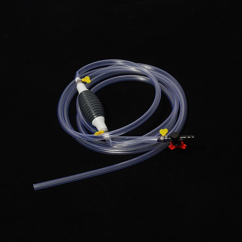 3FT Manual Hand Liquid Oil Petrol Water Fuel Siphon Pump Transfer Pipe Hose Tool Versatile for Garage Aquarium