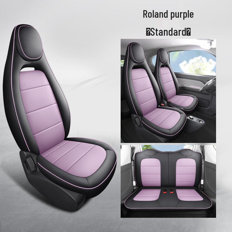 Wuling Mini Cute Cartoon Leather Car Seat Cushion Cover - Universal Fit, All Seasons