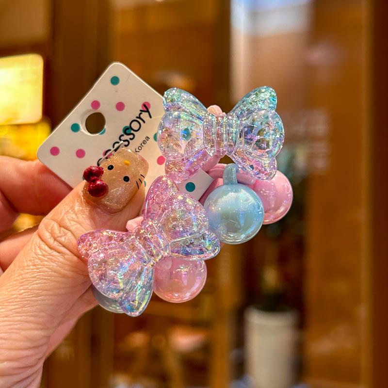 2 stuks Elastische Haarbanden voor Baby Meisjes Snoepkleur Haarring Haartouw Kinderen Hoofddeksel Kinderen Peuter Accessoires
