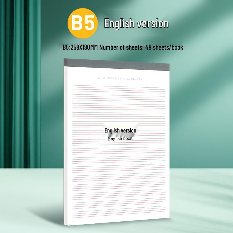 2025 Student Tear-Off Pad: B5 Blank Notebook & A4 Horizontal Line Memo Pad