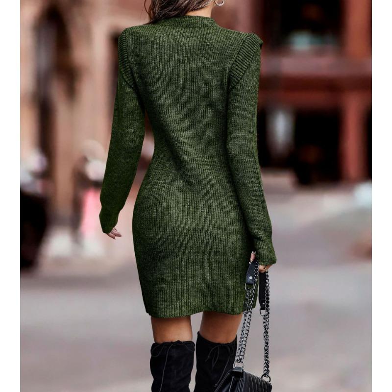 TIFICY Women's Fashion Casual Fall Winter Solid Color Print Long Sleeve O-Neck Sweaters