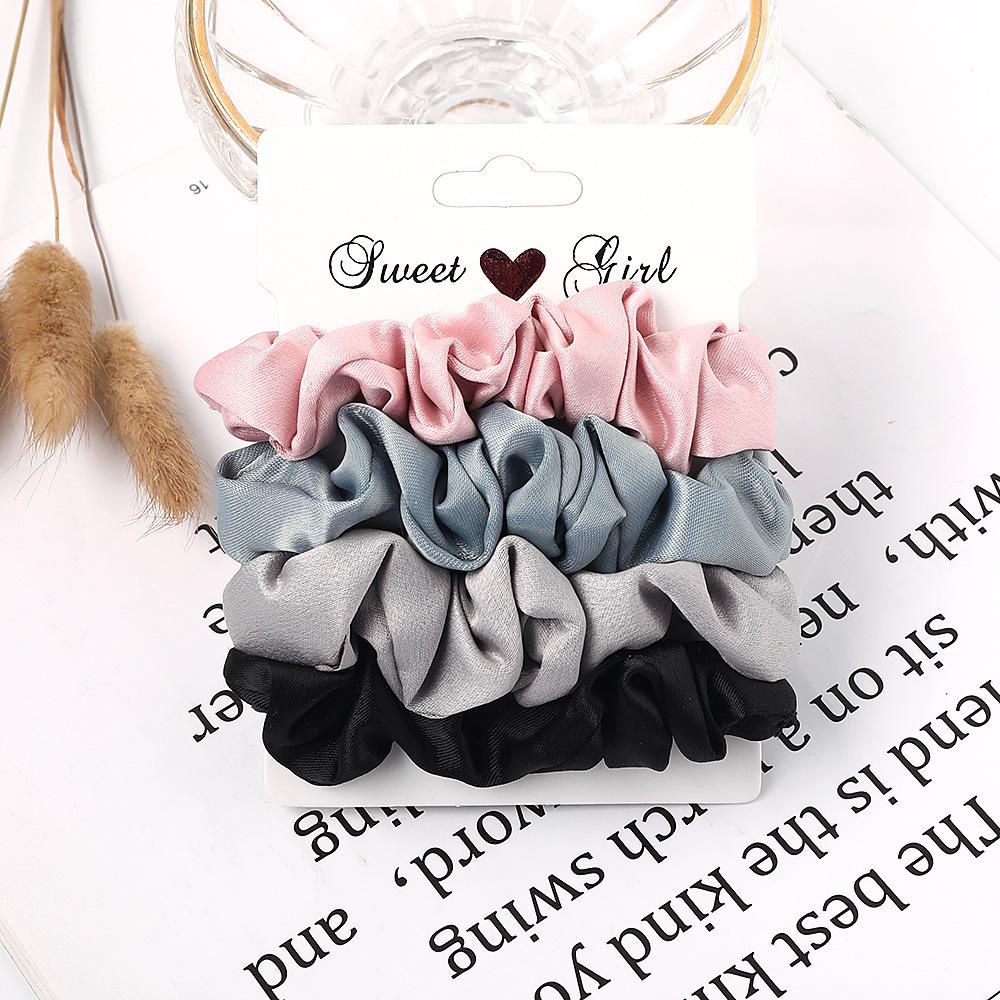 Simple Fabric Hair Rope Set Small Scrunchie Women Girls Kid Elastic Hair Rubber Bands Accessories Tie Hair Ring Holder Headdress