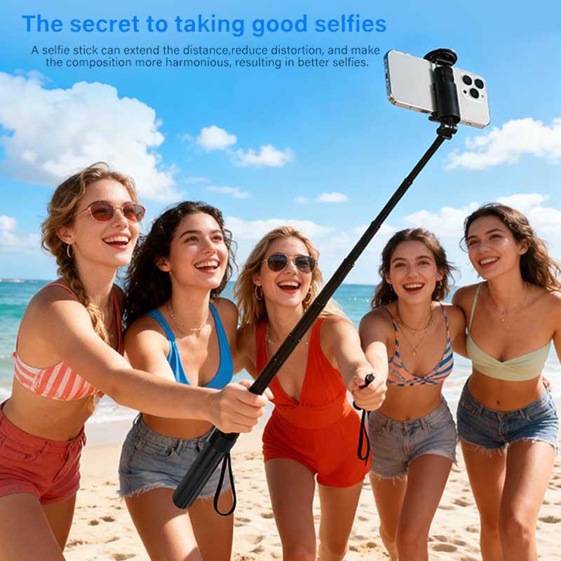 Bluetooth Selfie Stick Tripod: Anti-Shake, Automatic Retractable, Portable Remote Control Phone Holder for Travel.