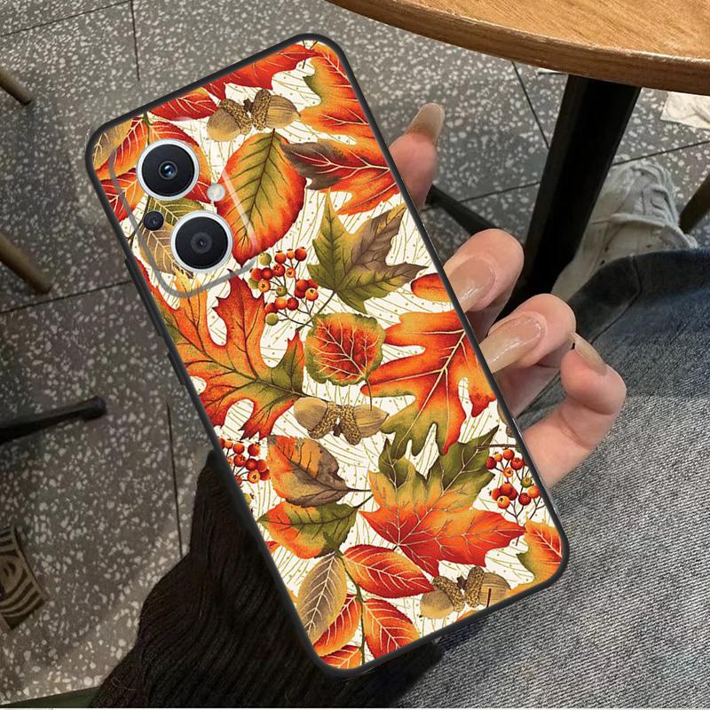 Colorful Leaves For OPPO Reno 10 11 12 13 14 Pro 7 8 Lite 8T 11F 12F 13F 14F OPPO Find X8 X9 X5 X6 Pro Case