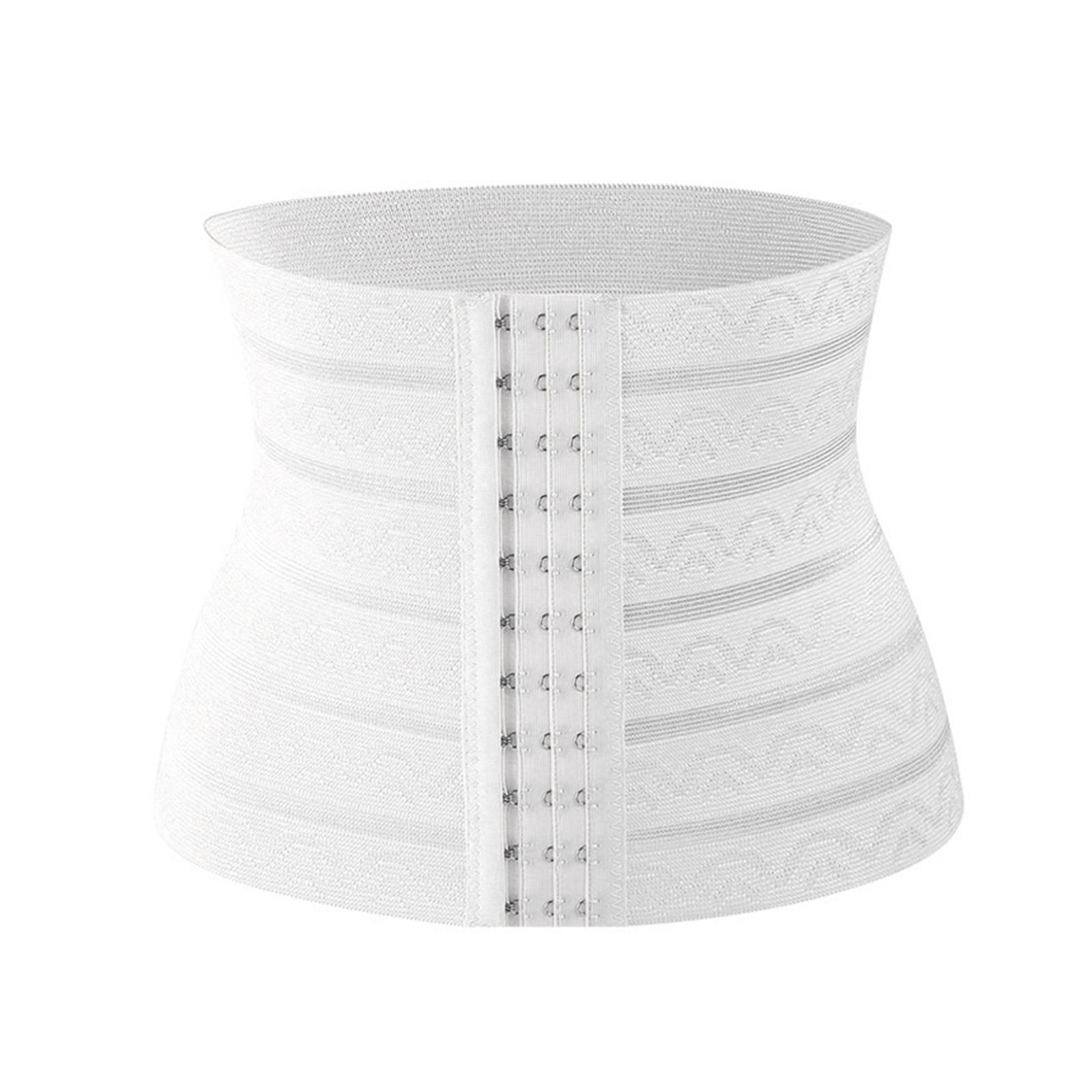 

Тренажер для талии для женщин, корсеты для тренировок, триммер для талии под грудью, формирователь песочных часов, спортивный пояс с крючками M белый