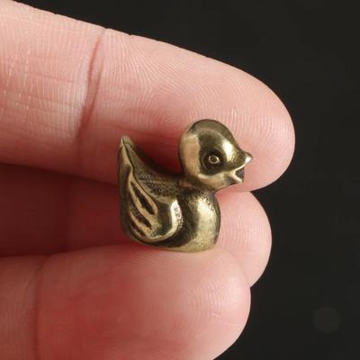ברווזונים מיני פסלוני נוי פליז ברווז קוואי חיית מחמד חיה קישוט שולחן קישוט בית פסלי מדינות נחושת מזכרת