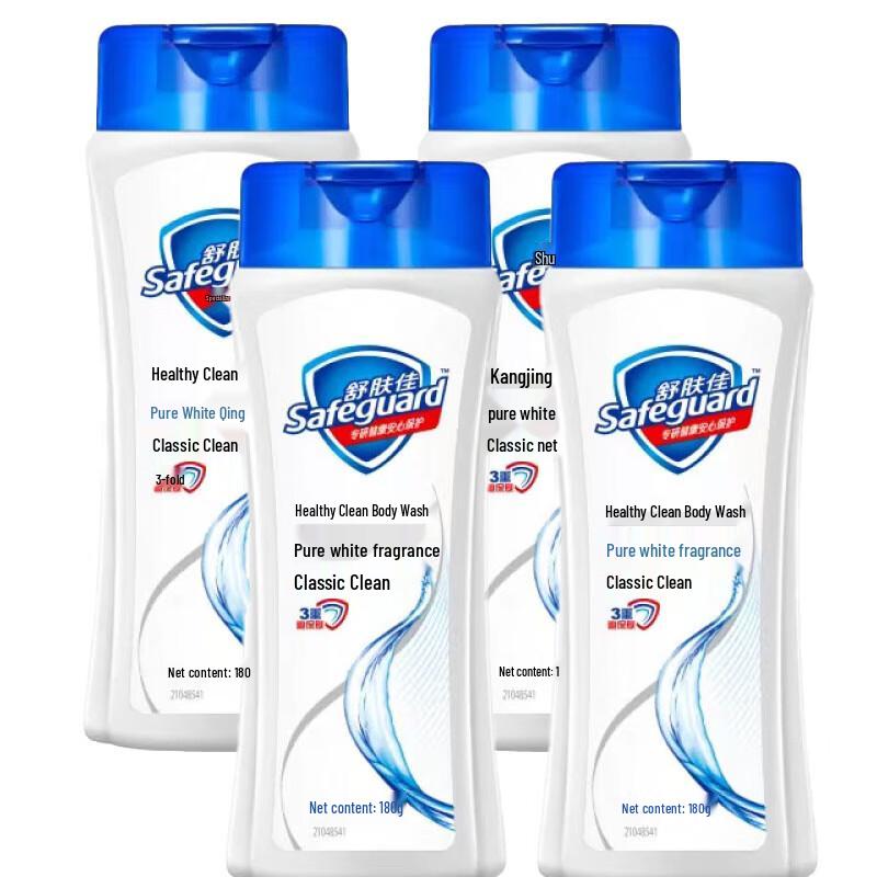 

Safeguard Classic Pure White Scent Body Wash, 180g (4-Pack)