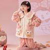 Set Pijamale Flanel Copii Băieți Fete Cald Mânecă Lungă Bluza Și Pantaloni Îmbrăcăminte de Noapte Iarnă Acasă Îmbrăcăminte de Noapte
