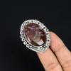 Natural Bloodstone Gemstone Multi Stone Ring Size 6.5 925 Silver For Women
