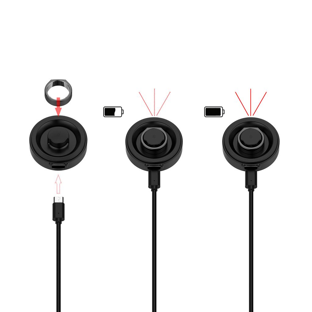 Compatibil cu Carcasa de Încărcare Oura Ring Gen 4 Gen 3 Dock de Încărcare Portabil Sigur cu Cablu USB-C pentru Accesorii Inel Inteligent