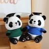 25cm Dr. Panda Plush Toy Dressing Panda Doll Panda Wearing Doctor's Hat Bear Doll Graduation Commemorative Gift For Students