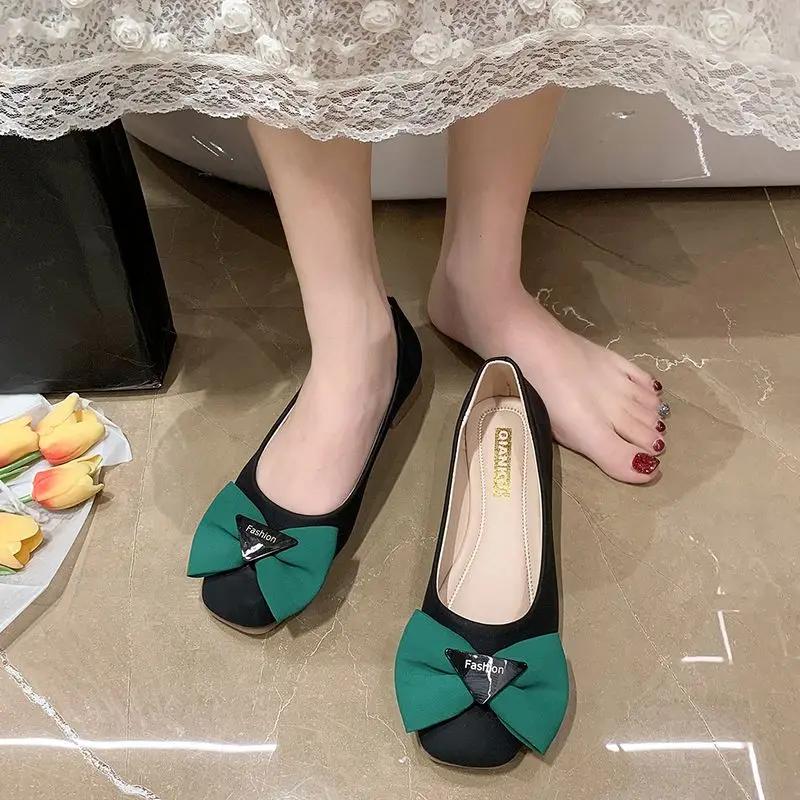 Woman Flats With Bow Lastest Korean Style Shoes for Women Beau Today Wholesale Quick Delivery Chic Point Summer Spring