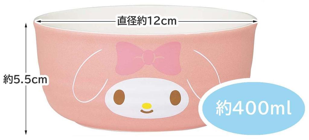 Skater Bowl, 400ml, Ceramic, Dish, Mealtime, Cute, Sanrio, My Melody, CHBW2-A