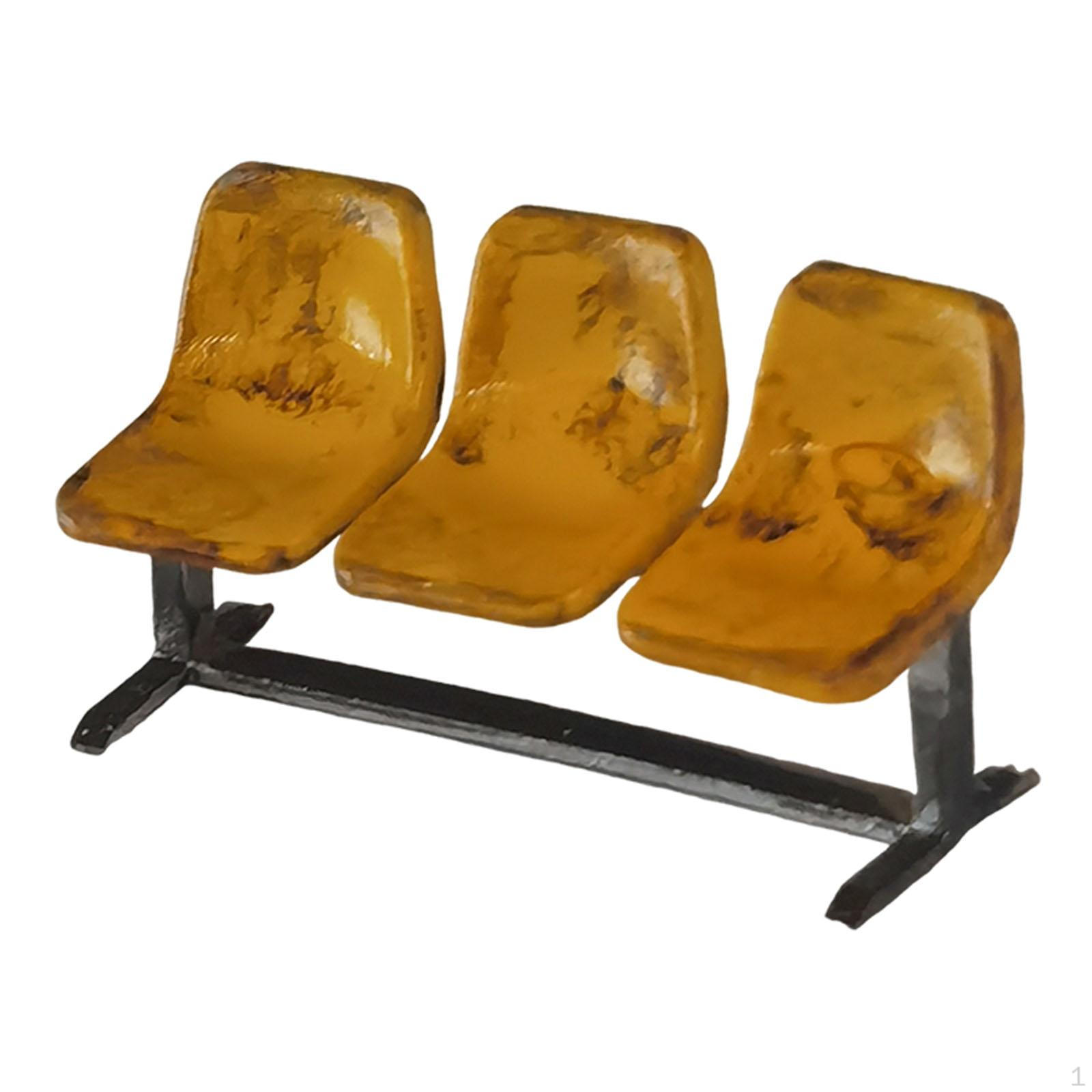 

Миниатюрная скамейка для парка Модель Мебельный аксессуар Реалистичное сиденье из смолы Функциональное для 3 Seat