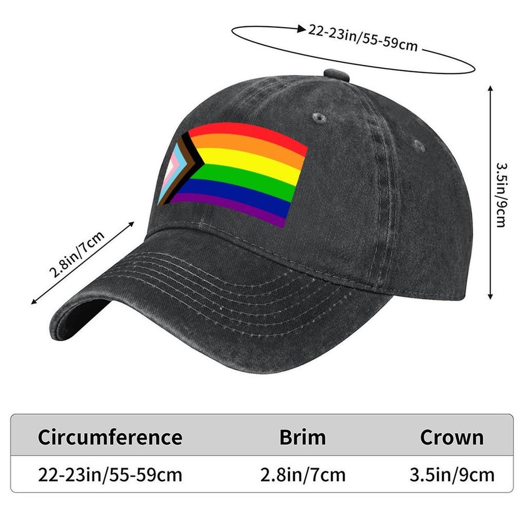 2026 Progress Pride Flag Baseball Cap Sports Cap Golf Hat Genuine Funny Hat Hat Baseball Cap Men's Luxury Women's