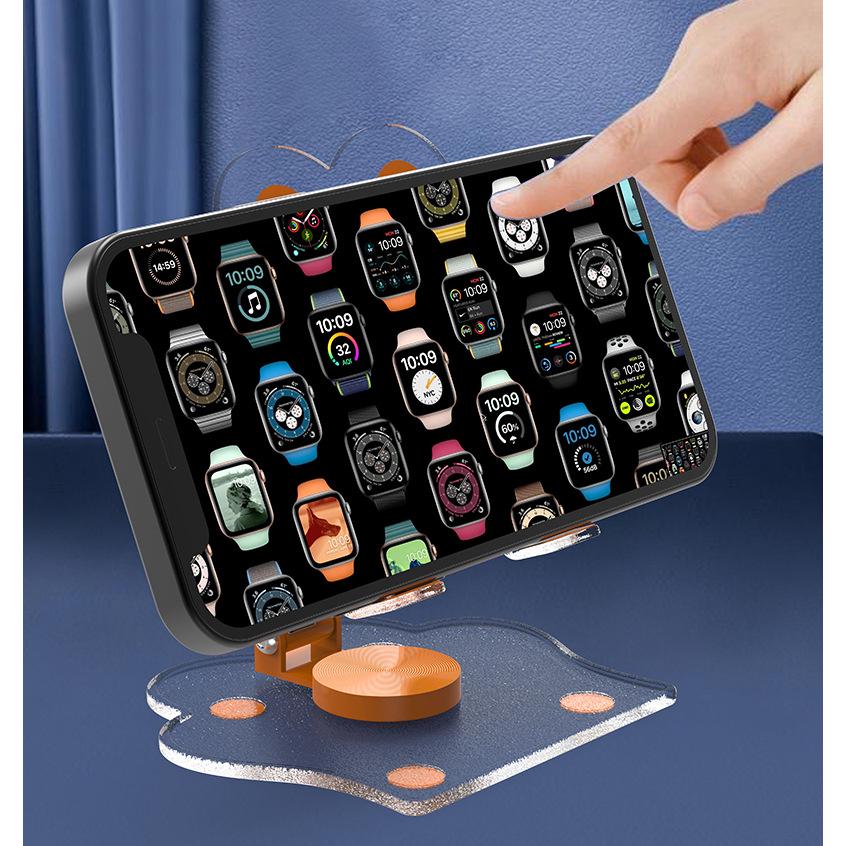Cat Paw Phone Holder: Foldable, Rotating Desktop Stand for Lazy Binge-Watching Enthusiasts