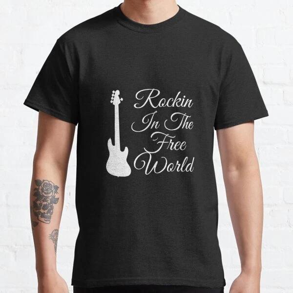 Rockin In The Free World Retro Vintage Classic T-Shirt S-3XL 4XL