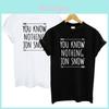 Premium Quality Women T-shirts Game Of Thrones Short Sleeve Letter Design