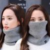Unisex Solid Winter Thickened Velvet Neck Warm Scarf Plush Scarf Casual Versatile Outdoor Windproof Warm Scarf for Men Women