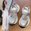 Women Thick Platform Breathable Mesh Hollow Out Velcro Sports Sandals Casual Dad Shoes