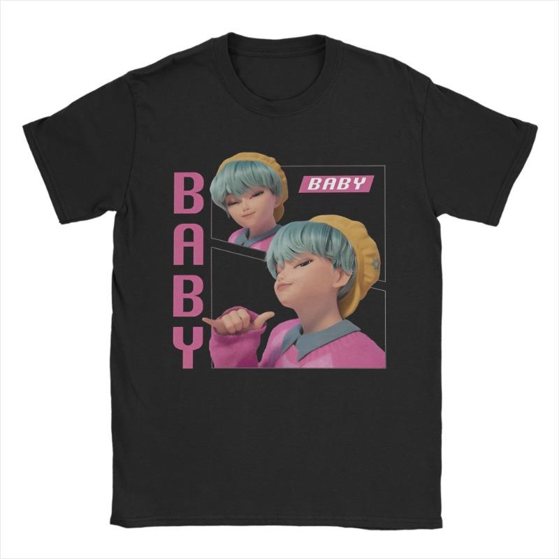 Baby Saja Kpop Demon Hunters Cotton T-Shirt For Couple Summer  Street Style T-Shirts O Neck Tees Oversized Dropshipping Clothing
