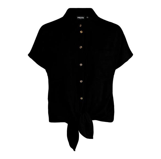 Pieces Vinsty Short Blouse with Sleeves