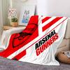 Coperta in Flanella con Stemma dell'Arsenal Football Club, Poliestere Morbido, Design Moderno, Per Tutte le Stagioni per Campeggio, Viaggi, Regali per Feste o Compleanni
