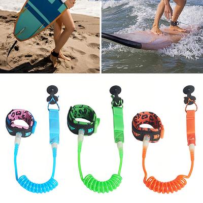 7mm Surfboard Foot Rope Surfing Surf Sup Stand Up Feet Coiled Leash Paddle Board Surf Leg Rope Adjustable Surfing Ankle Leash