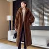 Winter New Warm Jacket Velvet Mink Coat Women's Whole Mink Environmentally Friendly Mink Fur Mid-length Coat