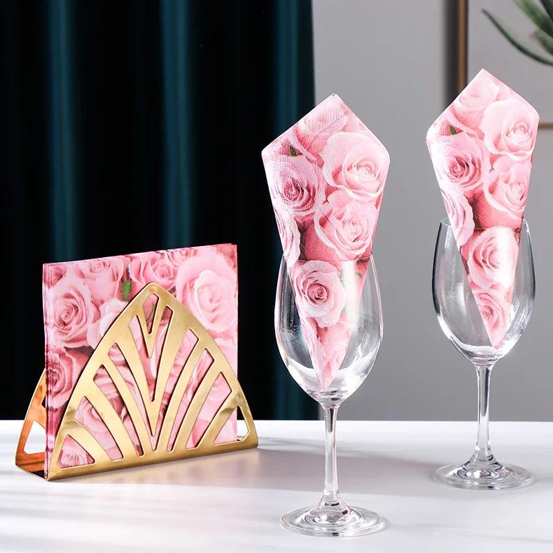 20pcs/Pac 33*33cm 2-Ply Disposable Party Napkin Floral Pattern