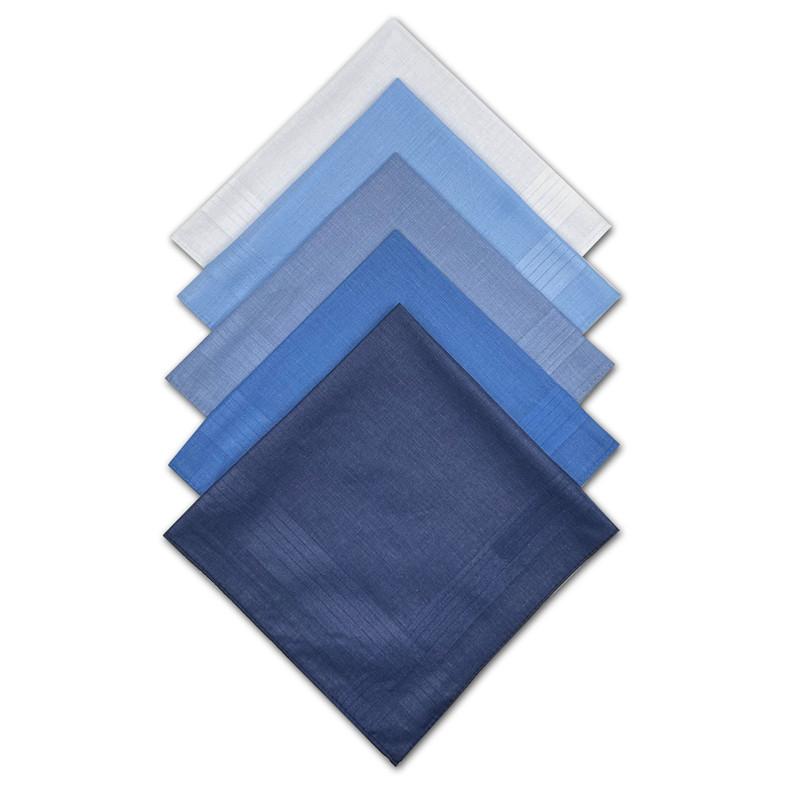 

5Pcs/set 40x40cm Solid Color Blue White Pocket Squares For Men Handkerchiefs Soft Cotton Suit Sweat Hankies Party Gift