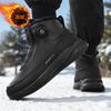 Schneestiefel Winter Samt Verdickt Warm Groß Baumwollschuhe Integriert Wasserdicht und Rutschfest Dicksohlige Baumwollstiefel