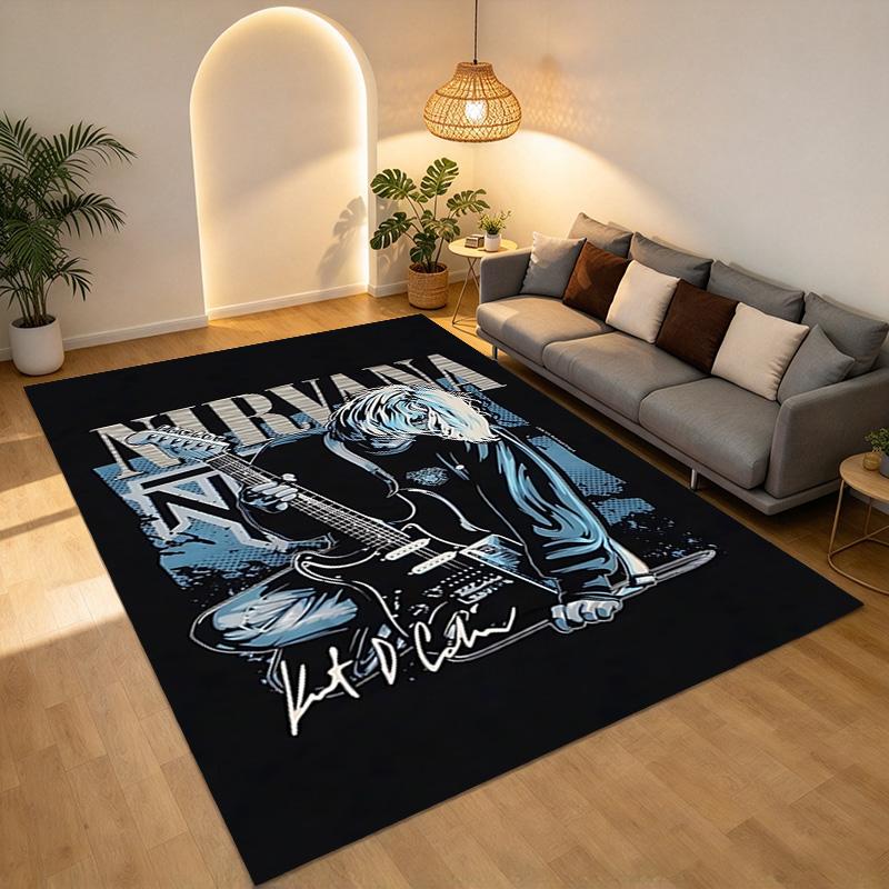 Nirvana Music Living Room Nonslip Area Rug Soft Carpet For Bedroom Game Playroom Sofa Office Home Decor Doormat Christmas Gift C926722