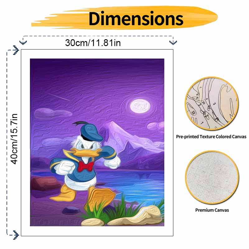 Disney Donald Duck Oil Painting Kit Wall Art Home Decor Gift