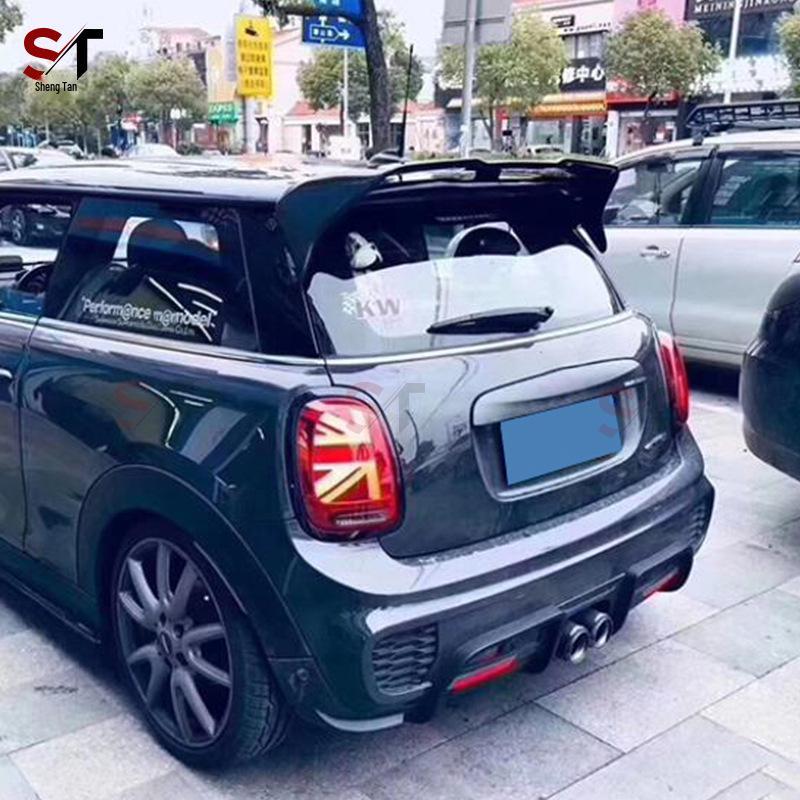 Compatible Carbon Fiber Rear Spoiler for BMW Mini F55 F56 - AG Style Double Layer Roof Wing Diffuser