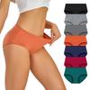 New Plus Size European & American Style Mid-Low Waist Cotton Women's Briefs