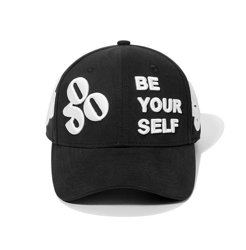 

Американская кепка с плоским козырьком и объемными вышитыми индивидуальными буквами - высококачественная модная бейсболка adjustable чёрный