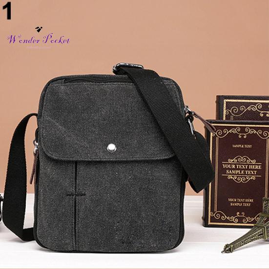 Outdoor-Reise-Canvas-Umhängetasche für Herren, lässige Umhängetasche mit Reißverschluss, Tragetasche