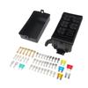1Pcs Waterproof Car Truck Relay Fuse Box 4 Relays 6 Fuses Holder Case for Off-Road SUV Marine Use