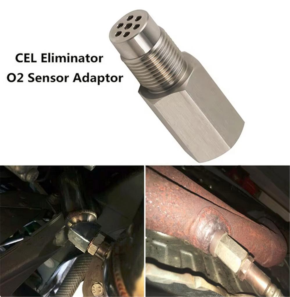 M18X1.5 Oksygen O2 Sensor Spacer Adapter Universell Rustfritt Stål Forlenger Filter CEL mini Katalysator Sjekk Motorlys