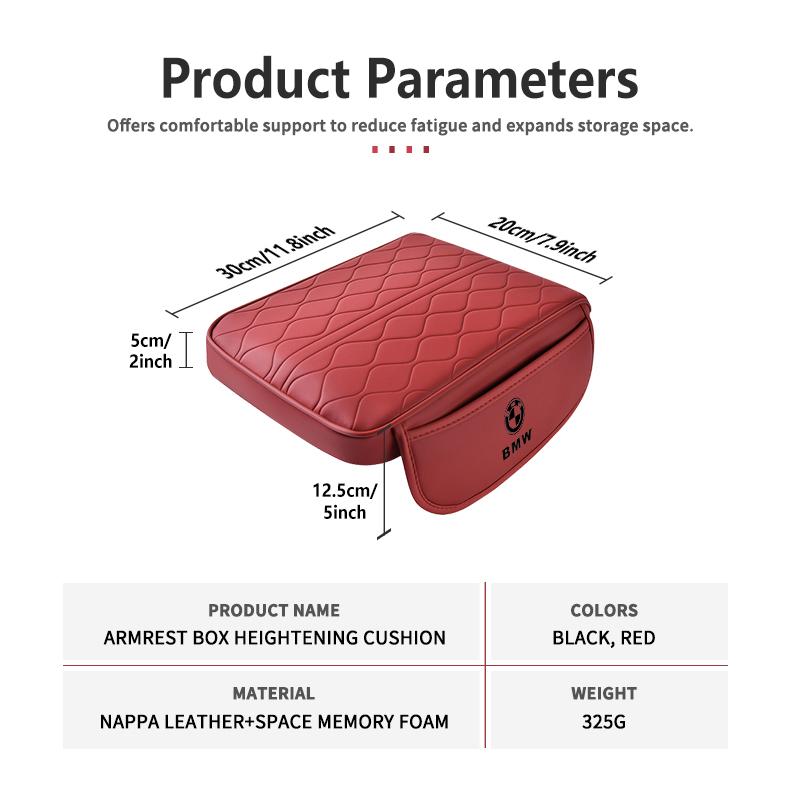 BKSN4 Car Center Console Armrest Box Pad Elbow Support Cushion For BMW X3 X5 M5 M3 E46 E90 E60 F10 E39 F30 E36 G30 E87 E70