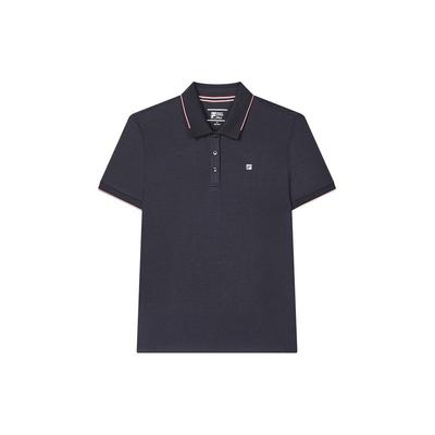 Heritage Series Solid Color Breathable Casual Knit Polo Shirt Women Tops Legendary-Blue F11W421106F-NV