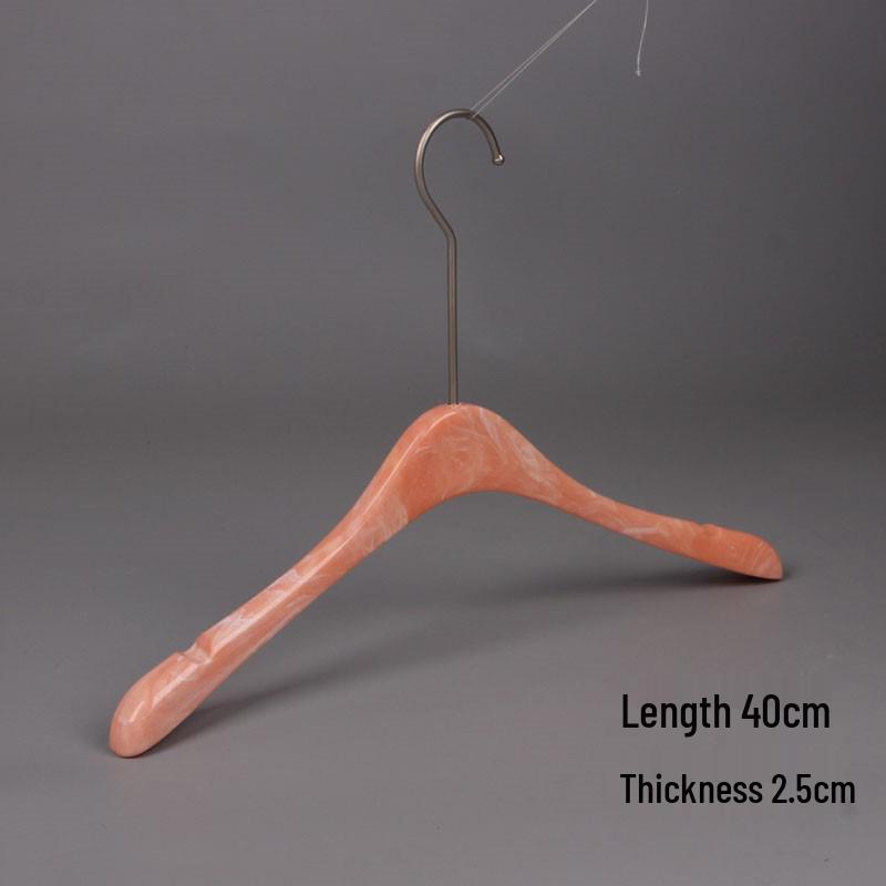 Stylish Non-Slip Imitation Jade Hangers: Wood Grain Finish for Men's & Women's High-End Clothing