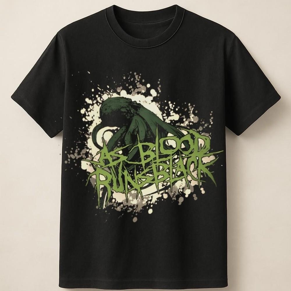 As Blood Runs Black Unisex T-Shirt Cool Metalcore Octopus Tee Unisex T-Shirt XL