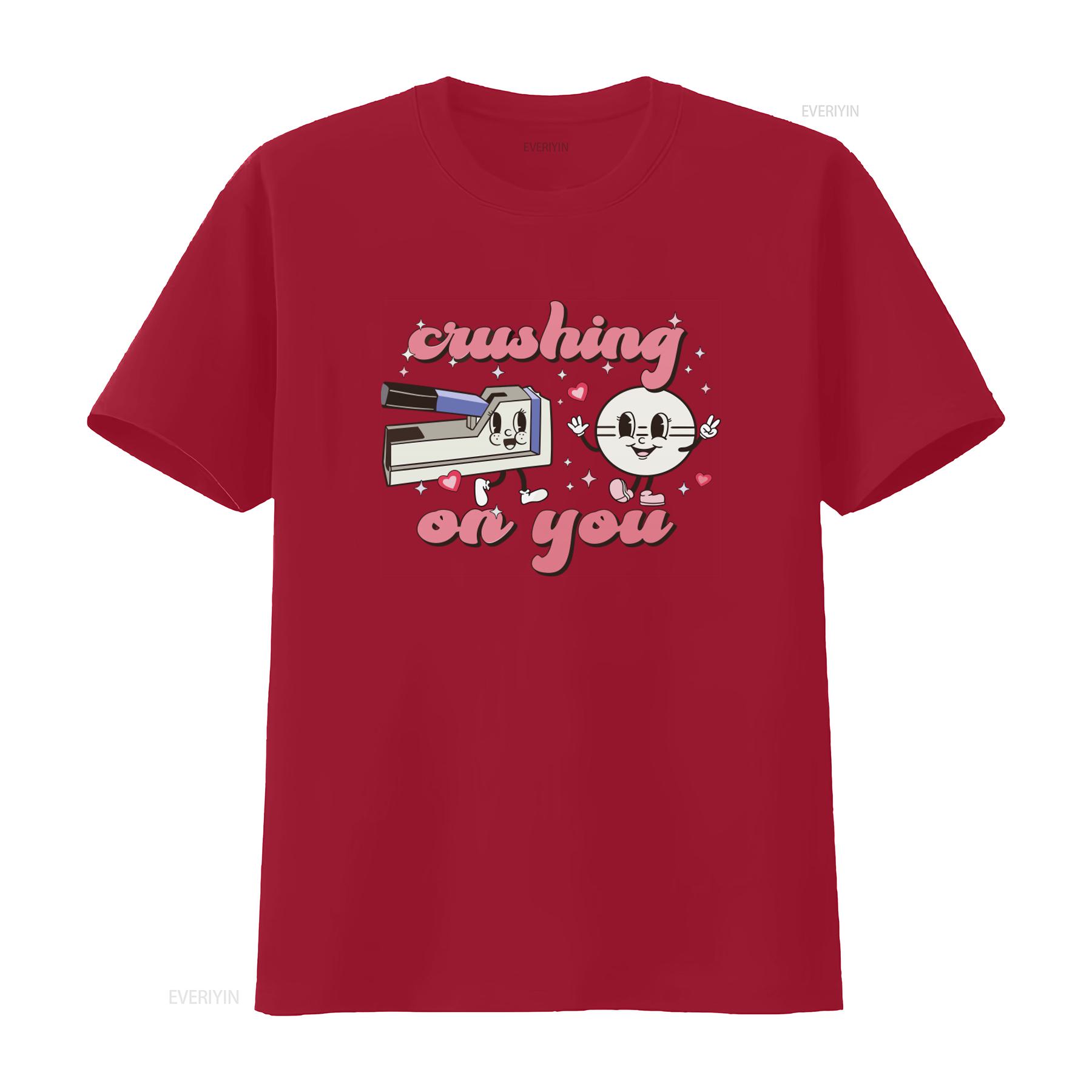 Valentines Day Nurse T Shirt Crushing On You Design with Medical Humor for Peds Picu Rn Aid Lpn Ltc Icu Instructors vintage S